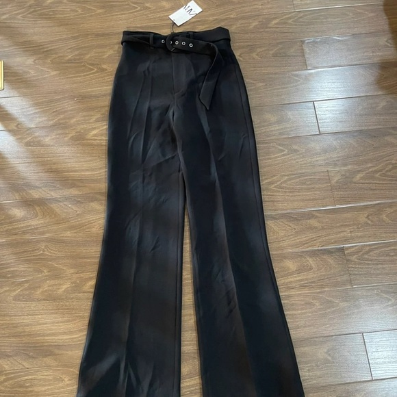 Zara high waisted belted long pants - Picture 6 of 10